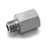 Adapter, RVS, NPT1/4" (i) x G1/4" (u, hol) - ingangsadapter