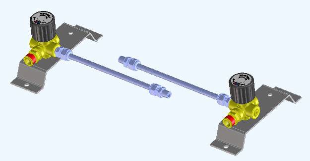 CRS2000-E-V-LH linker uitbreiding voor 1 cilinder/bundel